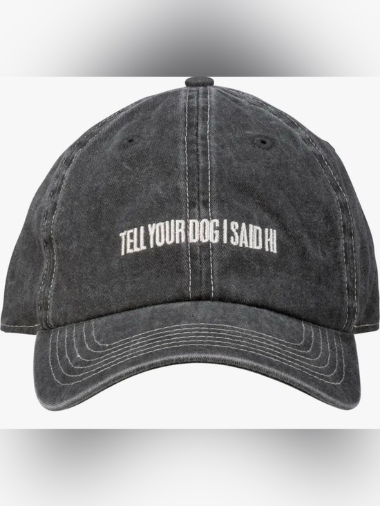 Primitives by Kathy Accessories - Primitives by Kathy Black 'Tell Your Dog I Said Hi' Baseball Cap
